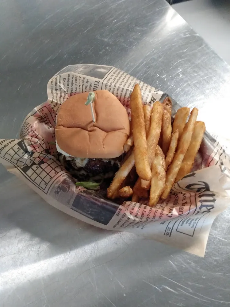 Double Hamburger and Fries